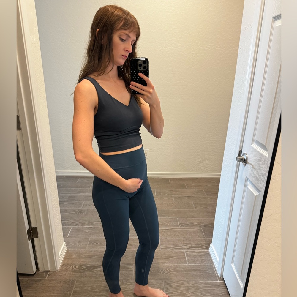 Womens pretty little thing maternity blue leggings size 2